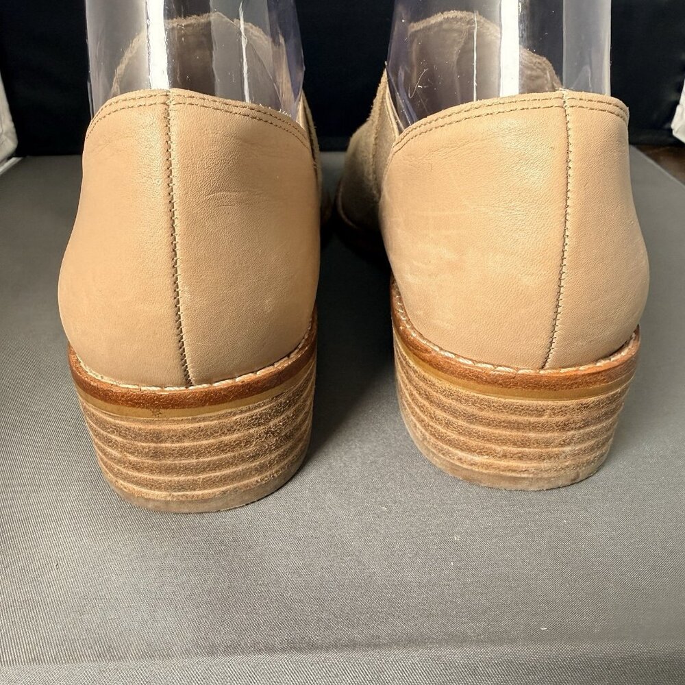 Aldo Women's Aucoin Loafers Shootie Size 7.5 Beige Suede Stacked Heel - Picture 4 of 6